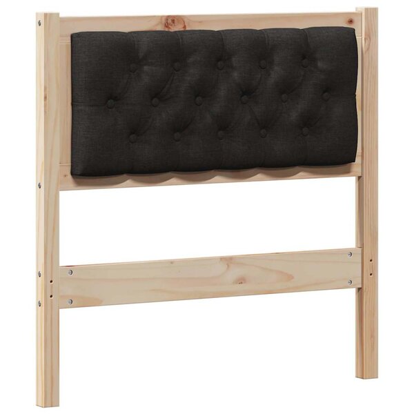 vidaXL Tête de lit Autre Marron et noir 80 cm Bois massif en pin