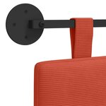 vidaXL Tête de lit suspendue Rouge orange Tissu en velours côtelé
