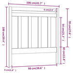 vidaXL Tête de lit Noir 106x4x100 cm Bois massif de pin