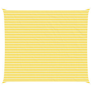 vidaXL Voile d'ombre Jaune et blanc 7 x 6 m 100   polyester Oxford