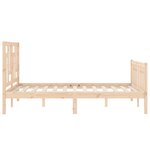 vidaXL Cadre de lit avec tête de lit 140x190 cm bois massif