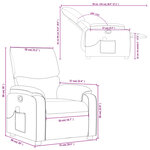 vidaXL Fauteuil de massage inclinable Gris Similicuir