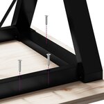 vidaXL Table à manger cadre en Y 180x90x75 5 cm bois pin massif fonte