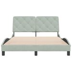 vidaXL Cadre de lit sans matelas gris clair 140x200 cm velours