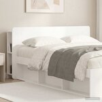 vidaXL Cabinet de Tête de Lit avec stockage Blanc Bois d'ingénierie