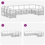 vidaXL Ensemble de canapés d'extérieur 10 pc Blanc et Beige Polyester