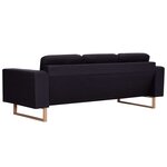 vidaXL Ensemble de canapé 2 Pièces tissu noir