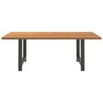 vidaXL Table à manger marron clair bois de chêne massif rectangulaire
