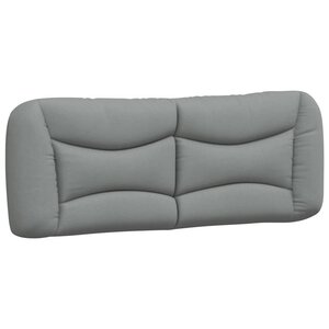 vidaXL Coussin de tête de lit Hvar gris clair 120 cm tissu