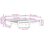 vidaXL Cadre de lit sans matelas blanc 180x200 cm bois massif de pin
