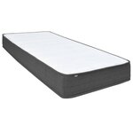 vidaXL Sommier à lattes de lit Gris foncé Tissu 200x200 cm