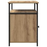 vidaXL Cabinet de chevet chêne artisanal Bois d'ingénierie
