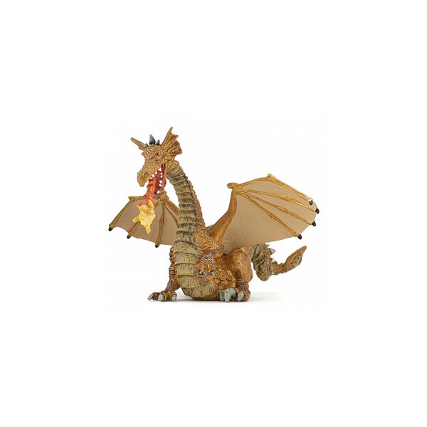 39095 Dragon d'Or avec Flamme - Le Gardien Légendaire du Château