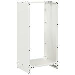 vidaXL Portant de bois chauffage blanc 40x30x80 cm