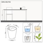 LECHUZA Jardinière MINI DELTINI ALL-IN-ONE Blanc