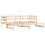 vidaXL Lit coulissant sans matelas 2x(90x200) cm Bois massif