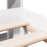 vidaXL Lit bibliothèque sans matelas blanc 135x190 cm bois pin massif