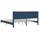vidaXL Cadre de lit avec tête de lit Bleu 200 x 200 cm Tissu