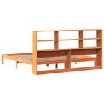 vidaXL Lit bibliothèque sans matelas cire marron 180x200 cm pin massif