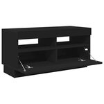 vidaXL Meuble TV avec lumières LED noir 80x35x40 cm