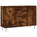 vidaXL Buffet chêne fumé 101 5x35x70 cm bois d'ingénierie