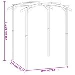 vidaXL Pergola de jardin 180x197x210 cm Bois de pin imprégné