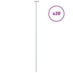 vidaXL Piquets pour plantes de jardin 20 Pièces vert foncé 91 cm acier
