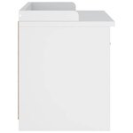 vidaXL Banc de couloir SANDNES blanc 87x40x50 cm bois de pin massif