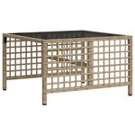vidaXL Salon de jardin d'angle avec coussins 3Pièces beige résine tressée