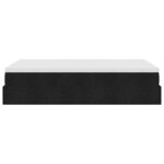 vidaXL Cadre de lit ottoman avec matelas noir 120x200cm tissu
