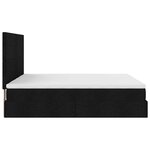 VidaXL Cadre de lit ottoman avec matelas noir 160x200 cm tissu