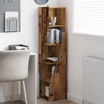vidaXL Meuble d'angle Bois ancien 32x32x140cm Bois d'ingénierie
