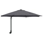 vidaXL Parasol de Jardin Mural avec LEDs Antracite 248 cm