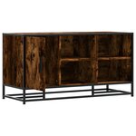 vidaXL Banc à chaussures chêne fumé bois d'ingénierie et métal