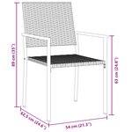 vidaXL Ensemble de salle à manger de jardin 7 pièces en polyrotin noir