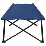 vidaXL Lit de camping pliant Bleu 206 x 76 x 74 cm Tissu Oxford