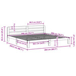 vidaXL Cadre de lit sans matelas cire marron 200x200cm bois pin massif
