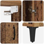 vidaXL Haut Armoire 2 Pièces Bois ancien Bois d'ingénierie