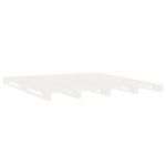 vidaXL Cadre de lit Blanc 180x200 cm Bois de pin massif Super King