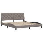 vidaXL Cadre de lit sans matelas taupe 180x200 cm tissu
