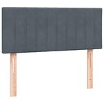 vidaXL Sommier à lattes de lit et matelas gris foncé 120x220cm velours