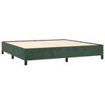 vidaXL Sommier à lattes de lit et matelas Vert foncé 200x200cm Velours