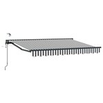 vidaXL Auvent rétractable électrique Anthracite et blanc 2 5 x 2 m