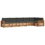 vidaXL Ensemble de canapés d'extérieur 6 Pièces Naturel et Anthracite