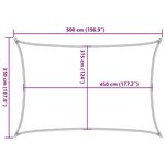 vidaXL Voile d'ombrage 160 g/m² rectangulaire bleu 3 5x5 m PEHD