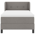 vidaXL Lit boxspring avec matelas avec matelas Taupe 90 x 190 cm tissu