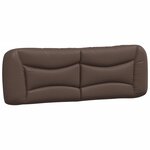 vidaXL Coussin de tête de lit marron 160 cm similicuir