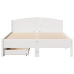 vidaXL Cadre de lit sans matelas blanc 120x200 cm bois de pin massif