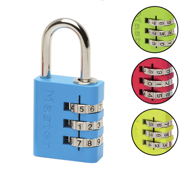 Cadenas à Combinaison Programmable en Aluminium  Couleur Aléatoire  3 x 6 5 x 1 3 cm