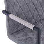 vidaXL Chaises à manger cantilever lot de 2 gris foncé similicuir